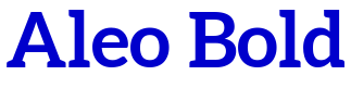 Aleo Bold шрифт